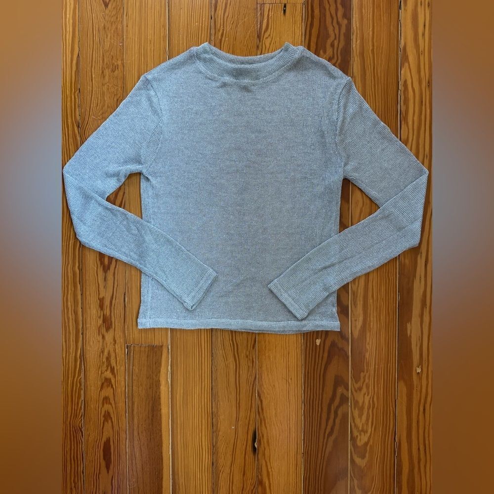 ZARA Silver Metallic Mesh Top